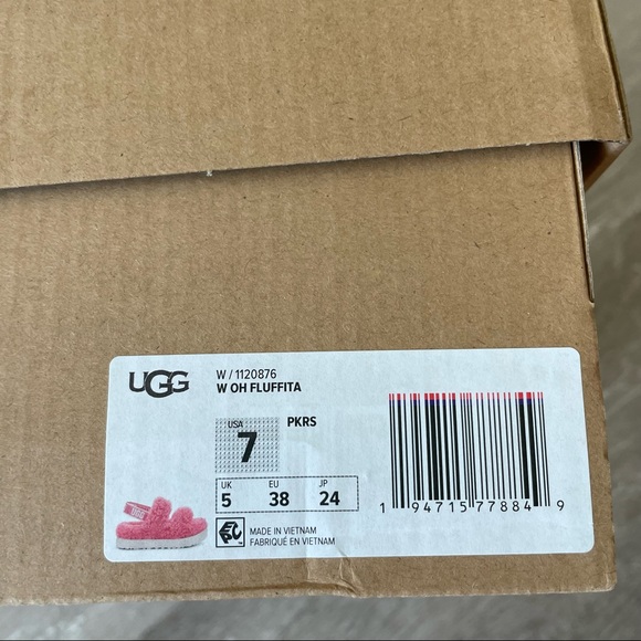 UGG Oh Fluffita Slide Sandal - Pink Rose US 7/EU 38 - Picture 13 of 14